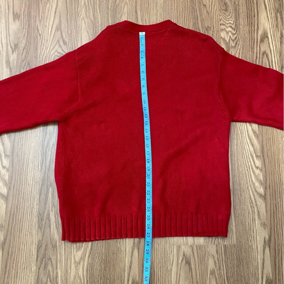 Vintage Tommy Hilfiger Men Size XL Knit Sweater Pullover Red Cotton - Picture 5 of 11
